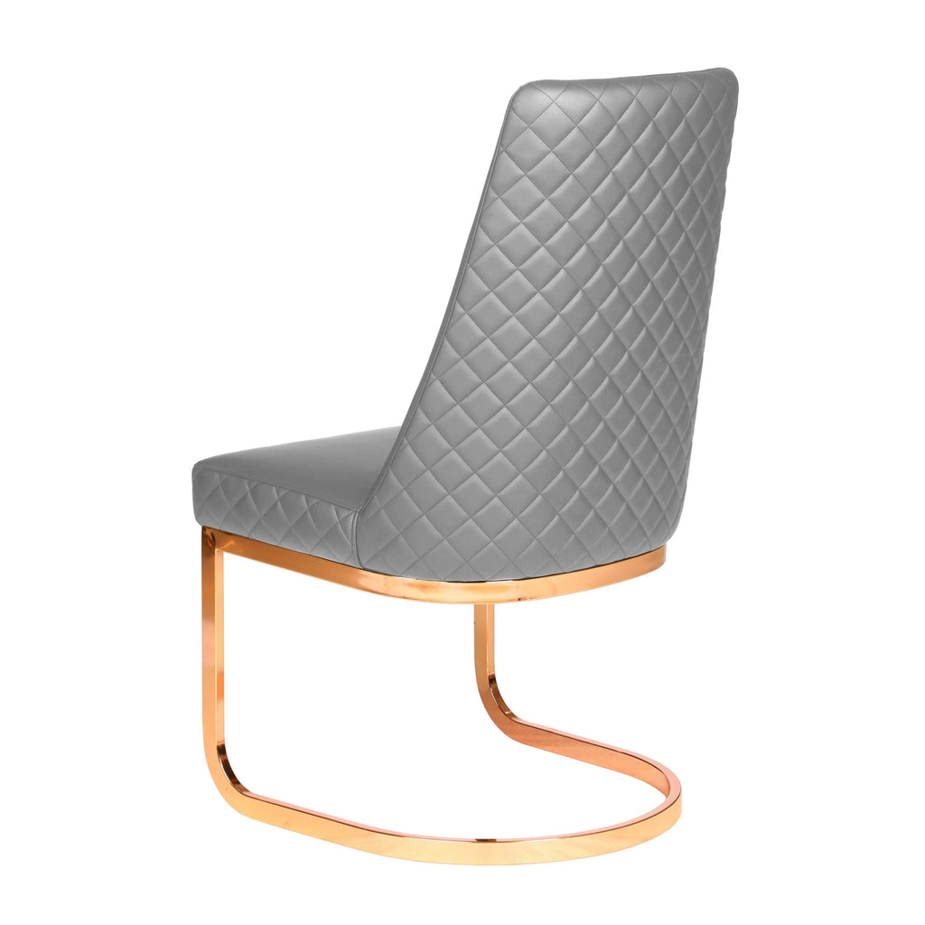 Waiting Chair Diamond 8109 with Rose Gold Accents in Grey Whale Spa - Waiting Chairs
