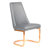 Waiting Chair Diamond 8109 with Rose Gold Accents in Grey Whale Spa