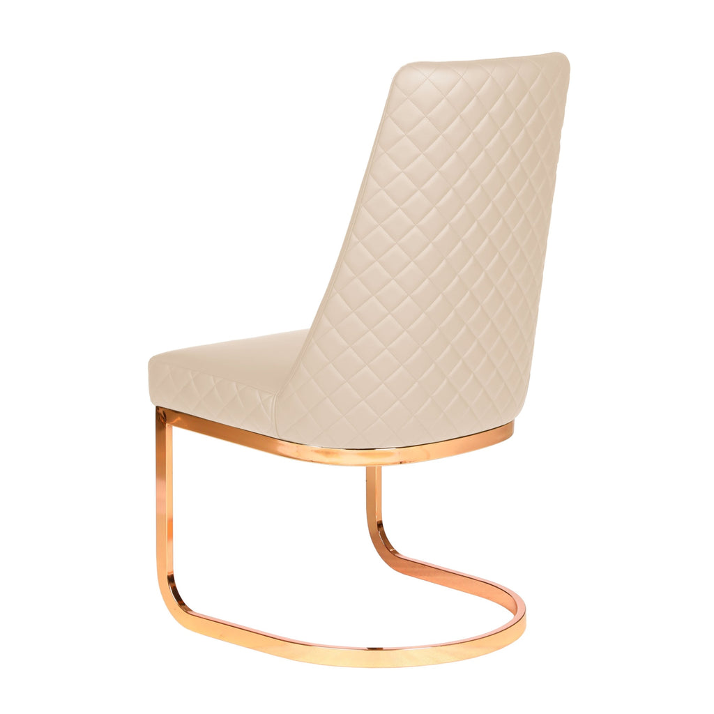 Waiting Chair Diamond 8109 with Rose Gold Accents in Khaki Whale Spa - Waiting Chairs