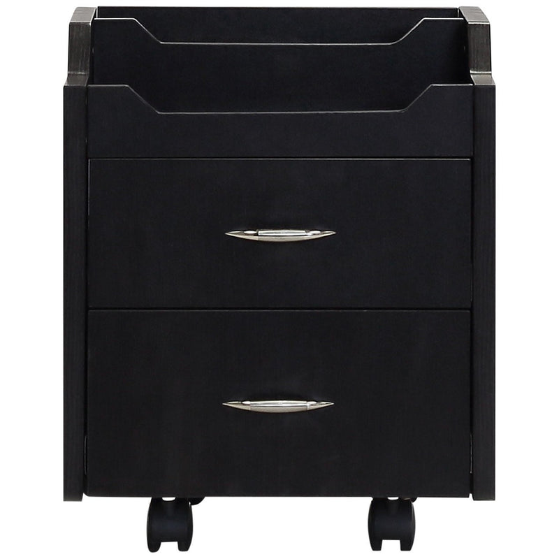 Wood Top Pedicure Cart Dark Brown J&a Usa - Trolleys