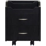 Wood Top Pedicure Cart Dark Brown J&A USA